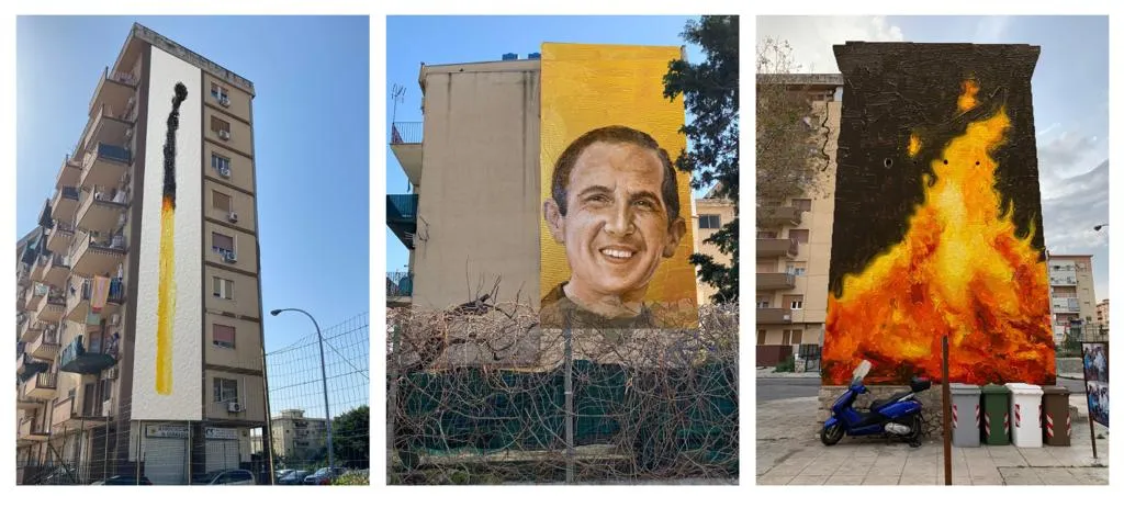 Murales Pino Puglisi installato a Palermo