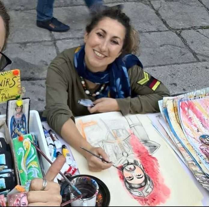 Linda, gli acquerelli e la sicilianità su tela