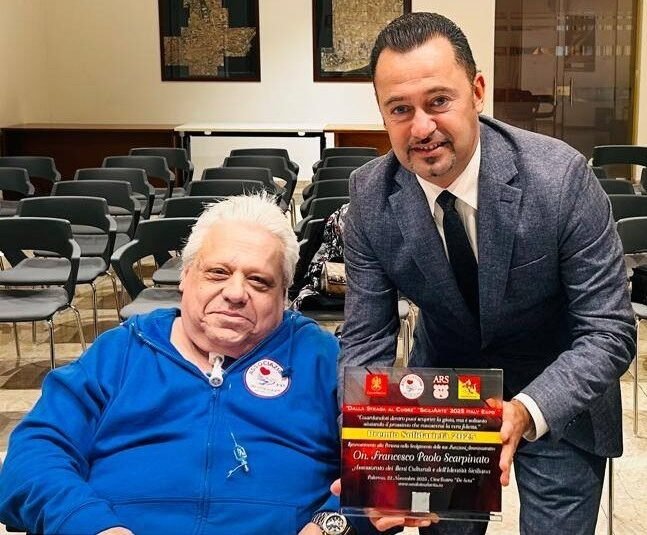 Gabriele Montera e l'assessore Scarpinato