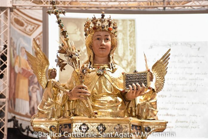 Busto reliquiario di Sant'Agata (foto Basilica Cattedrale Sant'Agata V.M. Catania)